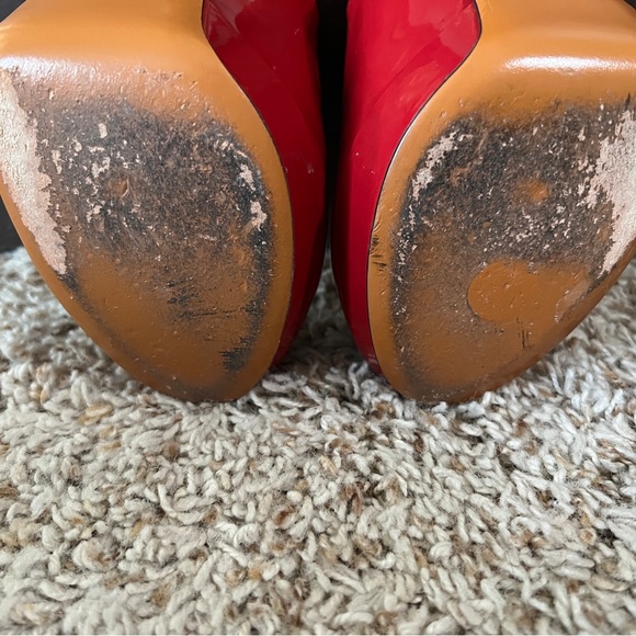 GUCCI Vernice Crystal New Raspberry Patton Leather Peep Toe Heels - EUC - Picture 7 of 12